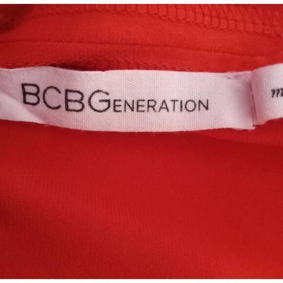 BCBGENERATIONS ORANGE TWIST WRAP SURPLICE DRESS SZ.S EUC. - Picture 7 of 9